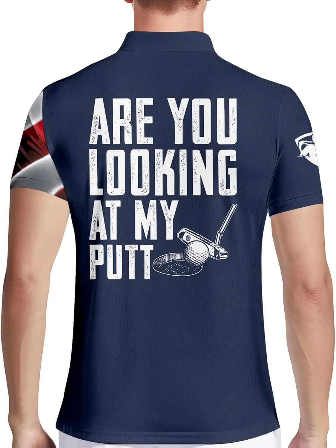 HIVICHI Funny Mens Golf Shirt Graphic Moisture Wicking Performance Golfing Print Athletic Polo Shirts for Men