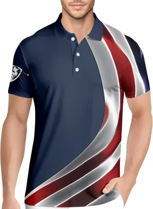 HIVICHI Funny Mens Golf Shirt Graphic Moisture Wicking Performance Golfing Print Athletic Polo Shirts for Men
