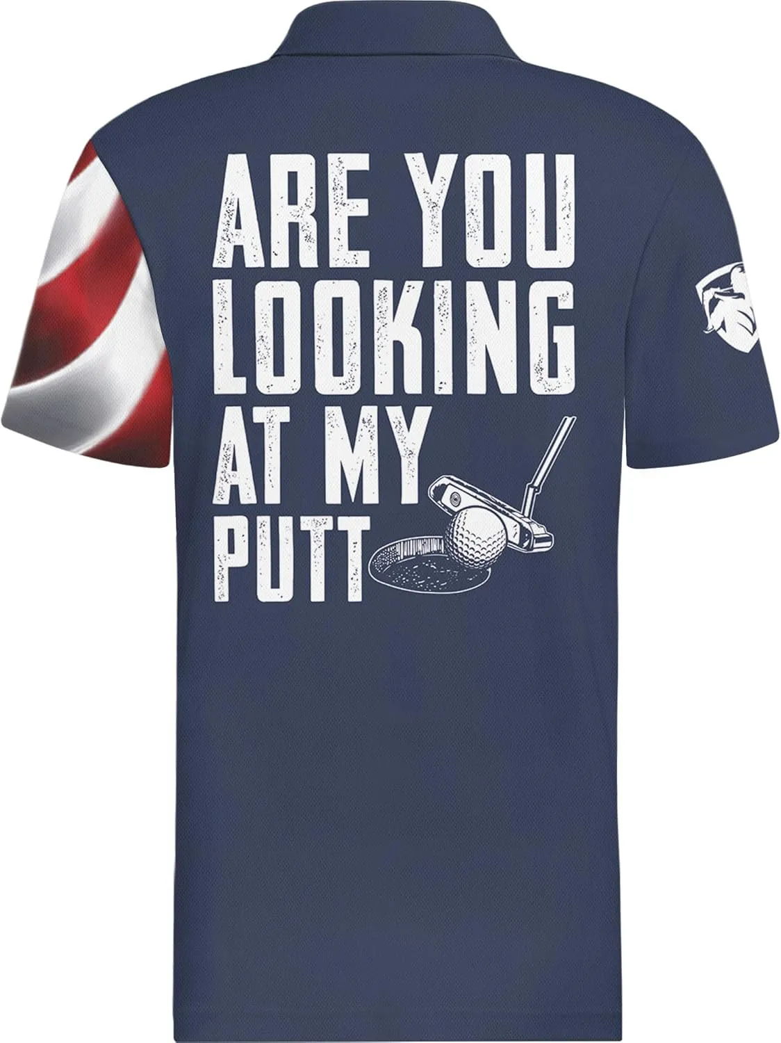 HIVICHI Funny Mens Golf Shirt Graphic Moisture Wicking Performance Golfing Print Athletic Polo Shirts for Men