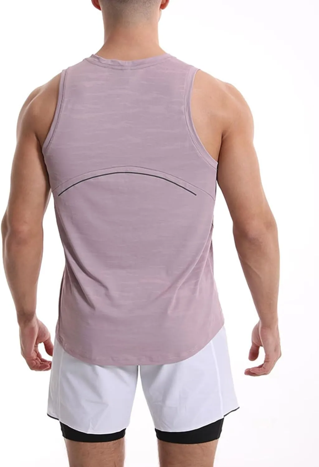 HNVAVQ Men's Athletic Workout Tank Tops Sleeveless Running Shirts Training Quick Dry Gym Vest