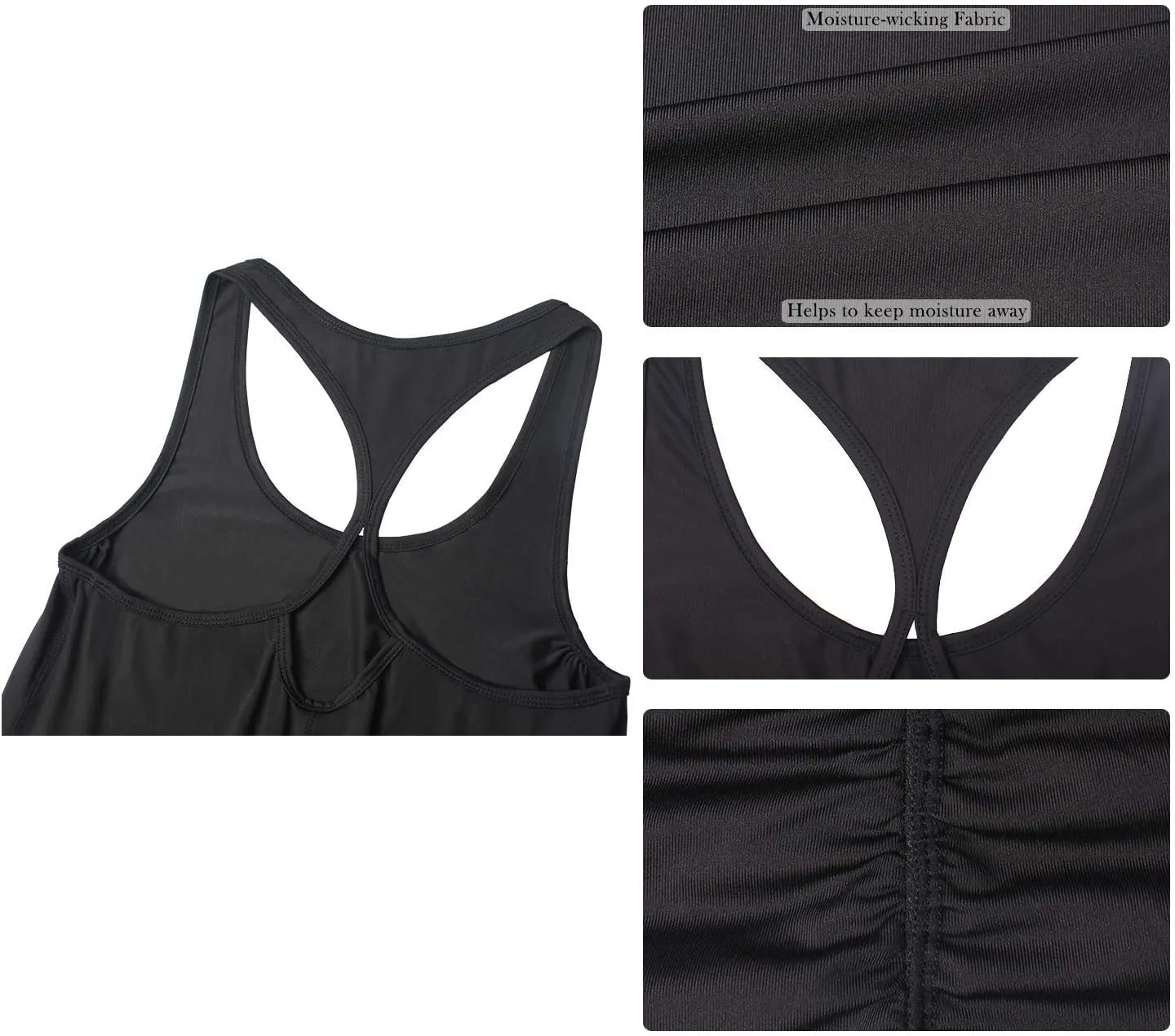 icyzone Workout Yoga Fitness Sports Racerback Tank Tops for Women