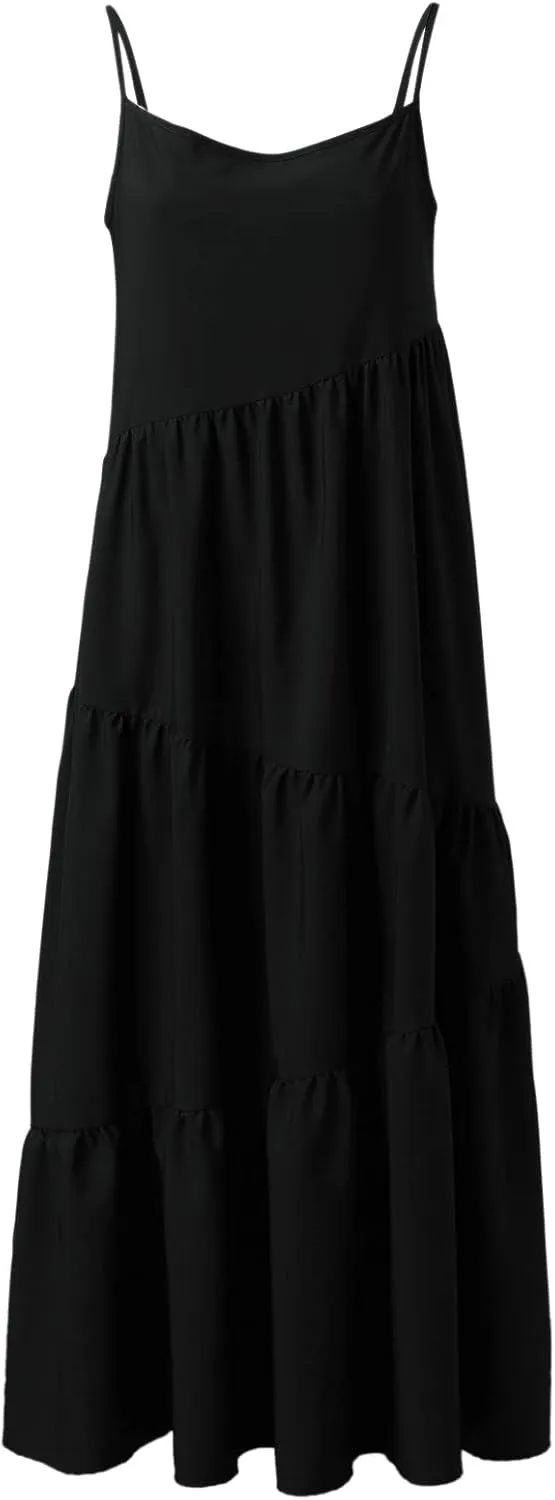 iQKA Women Off Shoulder Polka Dot Printed Maxi Dress Plus Size Summer Ruffle Bow Long Dress
