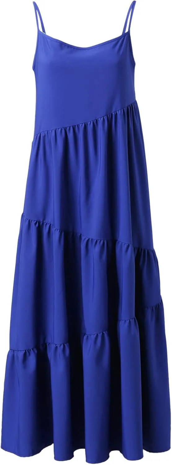 iQKA Women Off Shoulder Polka Dot Printed Maxi Dress Plus Size Summer Ruffle Bow Long Dress