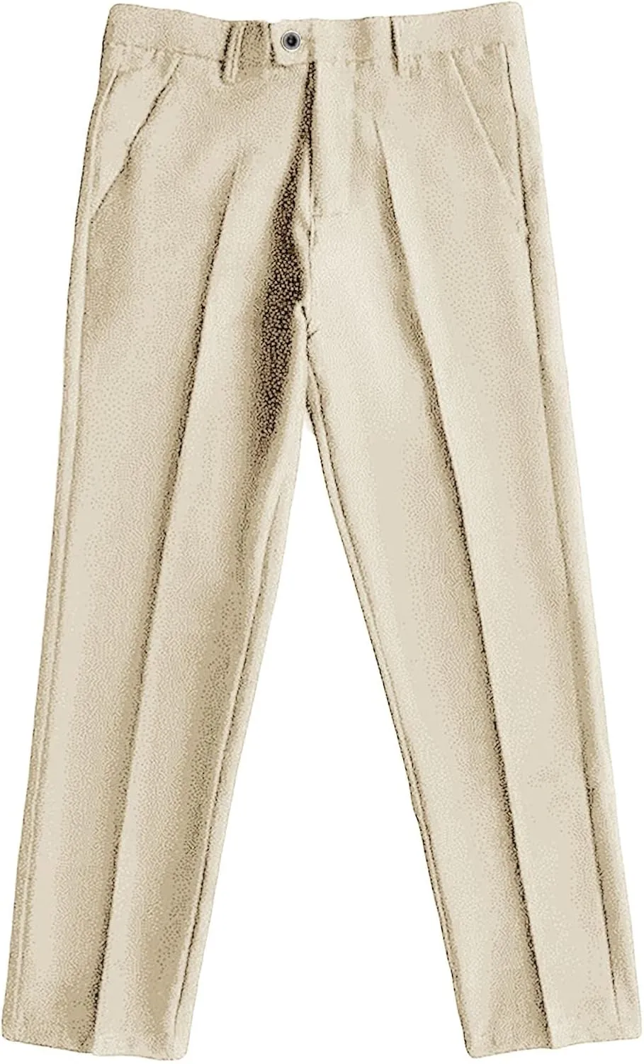 JEShifangjiusu Men's Business Suit Pants Casual Pants Slim Fit Flex Flat Front Pant Stretch Tapered Chino Pants Trousers (36,Khaki), Khaki, 36
