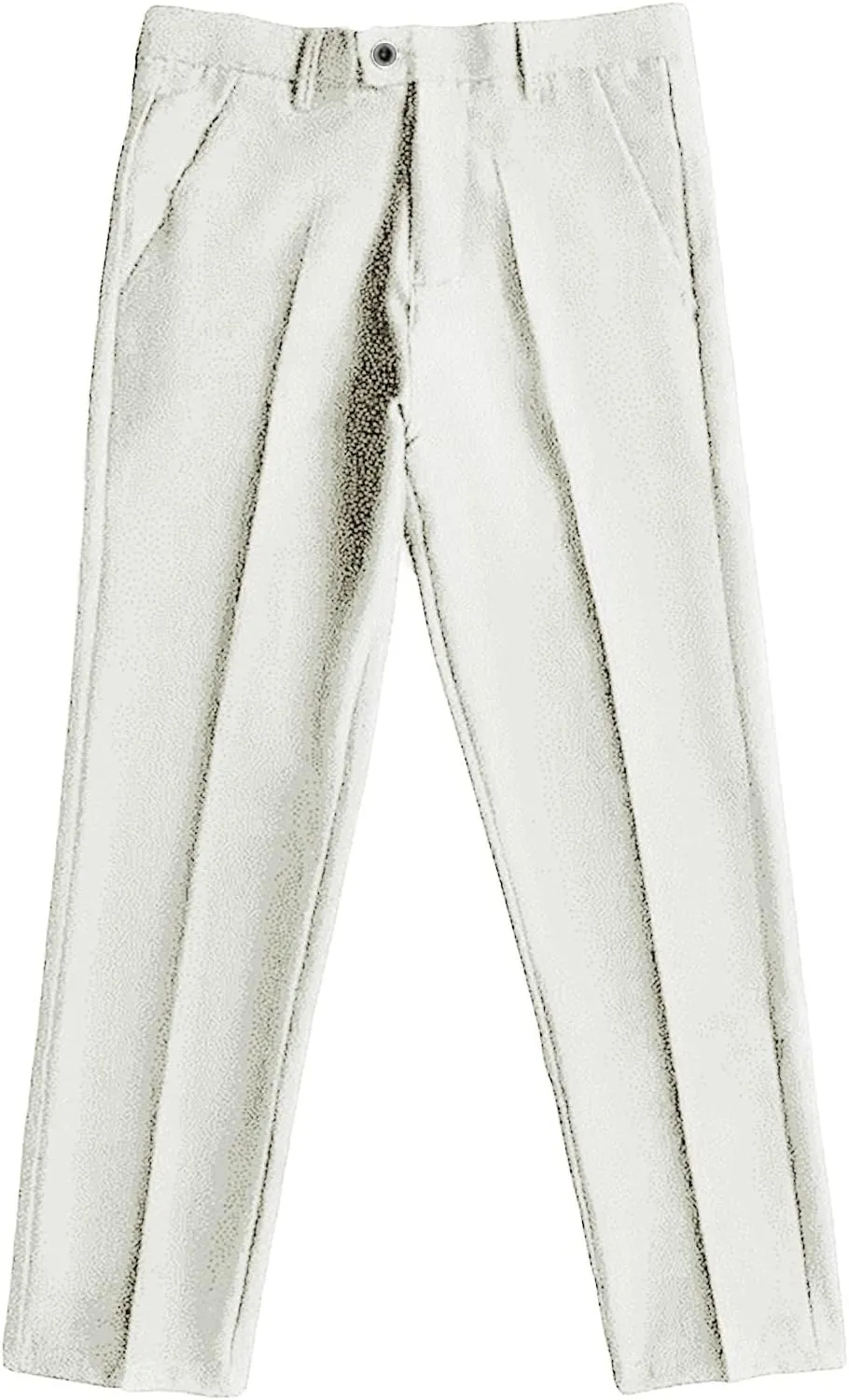 JEShifangjiusu Men's Business Suit Pants Casual Pants Slim Fit Flex Flat Front Pant Stretch Tapered Chino Pants Trousers (37,White), White, 37