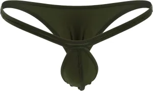 JEShifangjiusu Men'S Ice Silk Thongs Underwear Sexy Pouch Bikini Jockstrap G-String Briefs See Through T-Back Thong Lingerie