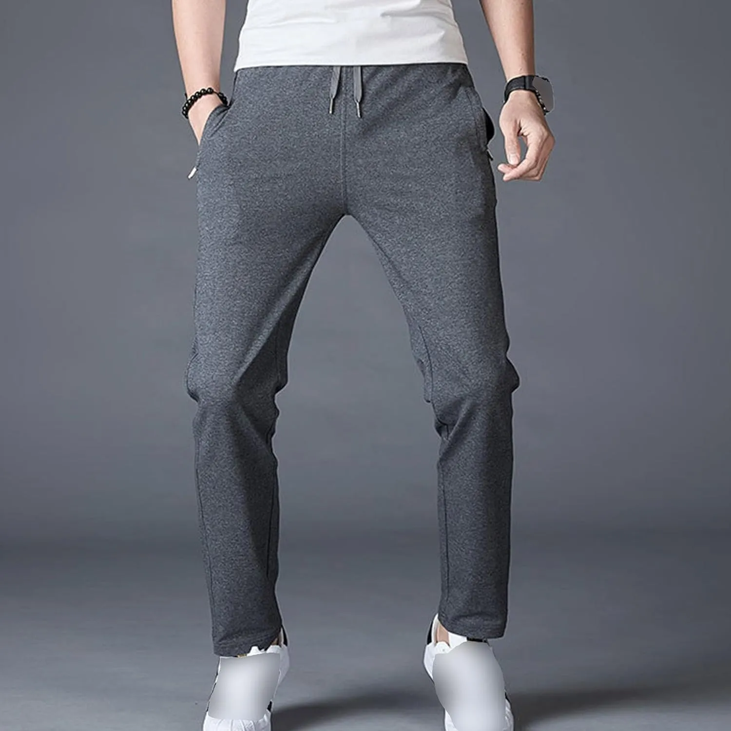 JEShifangjiusu Mens Pants Cargo Joggers Sweatpants Casual Drawstring Waist Beach Pant Slim Fit Chino Trousers With Pockets