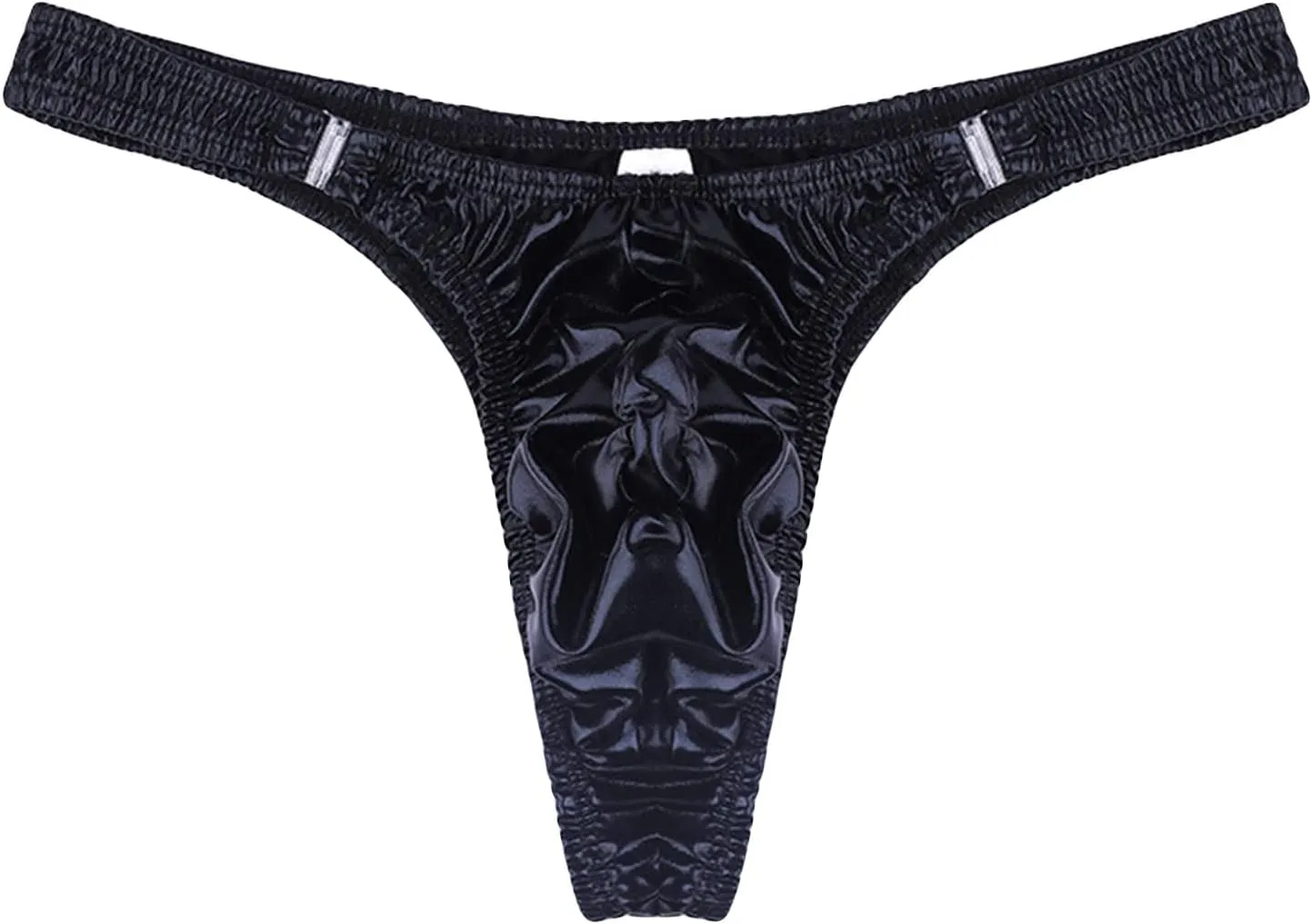 JEShifangjiusu Mens Patent Leather Hollow Out Shiny Bulge Pouch Bikini Briefs Boxer Shorts G-String Thong T-Back Sissy Pantie