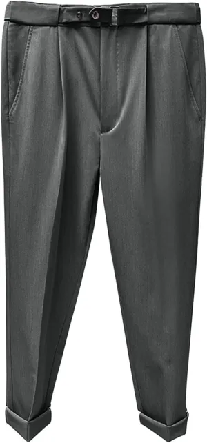 JEShifangjiusu Men's Slim Fit Dress Pant Stretch Flat Front Traveler Long Pant Fashion Casual Business Chino Pants (32,Grey), Grey, 32