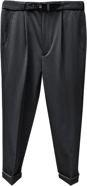 JEShifangjiusu Men's Slim Fit Dress Pant Stretch Flat Front Traveler Long Pant Fashion Casual Business Chino Pants (33,Black), Black, 33