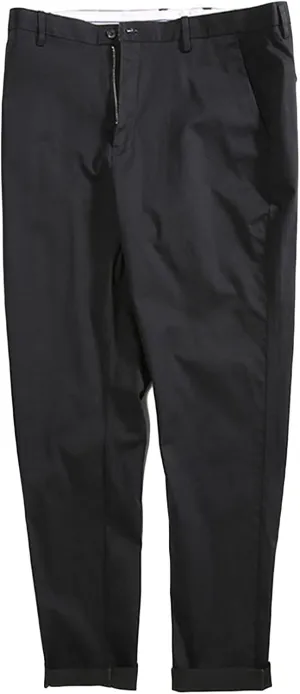 JEShifangjiusu Men's Straight Stretch Chino Pants Dress Pants Slim Fit Skinny Suit Pants Casual Lightweight Pants (40,Black), Black, 40