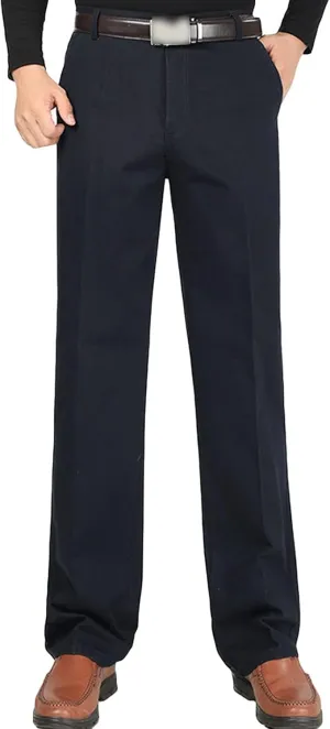 JEShifangjiusu Men's Stretch Dress Pants Casual Slim Fit Skinny Suit Pants Chino Pant Business Fit Flex Flat Front Pant (36,Dark Blue), Dark Blue, 36