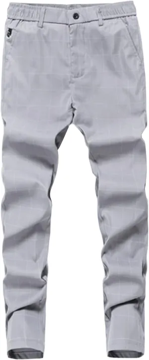 JEShifangjiusu Men's Striped Dress Pants Slim Fit Flat Front Pencil Prom Trousers Casual Business Skinny Trousers Chino Pant