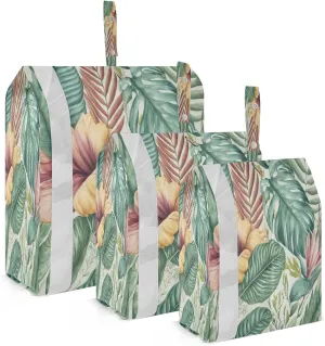 Kigai Palm Leaves Travel Cubes for Packing 3 PCS Travel Luggage Packing Organizer Foldable Suitcase Storage Bag, Travel Accessories