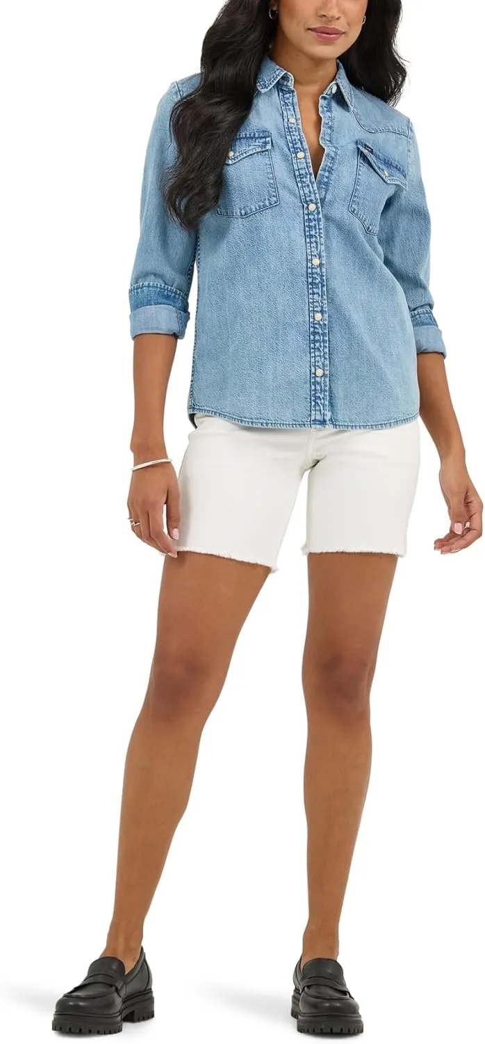 Lee Women's Legendary 7" Side Slit Denim Short