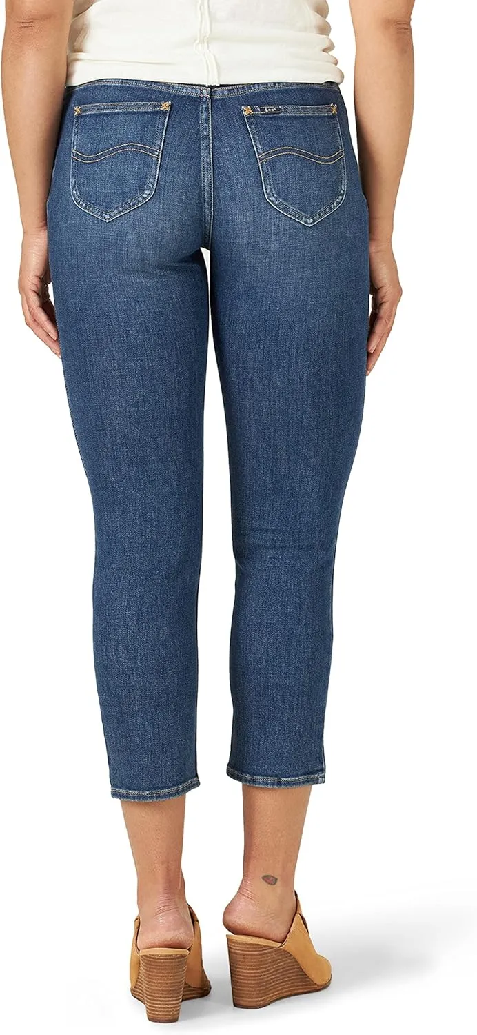 Lee Women's Ultra Lux Mid-Rise Cigarette Crop Jean