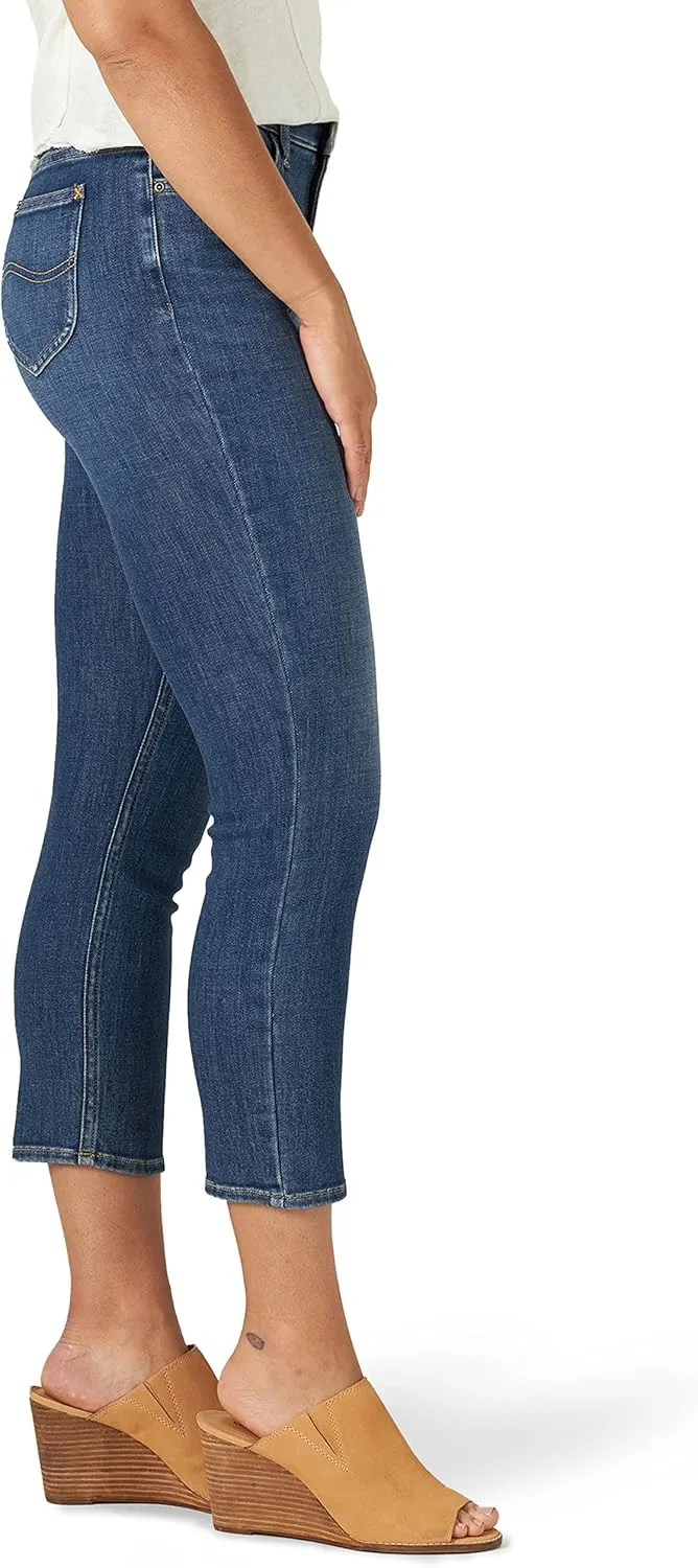 Lee Women's Ultra Lux Mid-Rise Cigarette Crop Jean