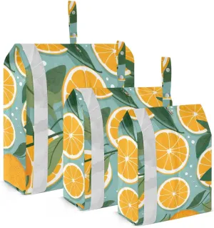 Lemons Fruit Packing Cubes for Travel 3 Set Compression Expandable Luggage Packing Organizers for Carry on Suitcase Travel Essentials Luggage Organizer Bags Set