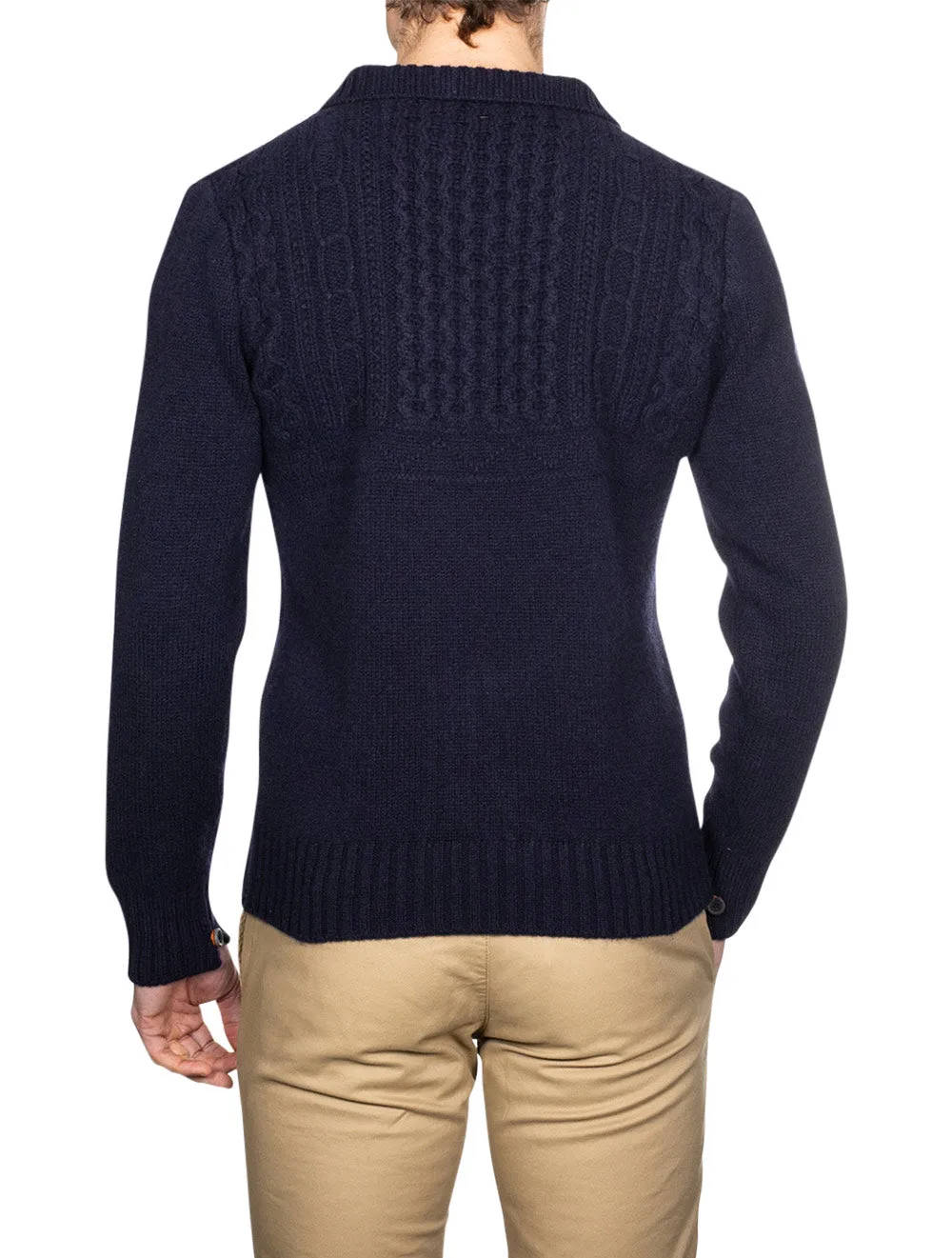 Mairtin Beag Button Up Knit Nocturne