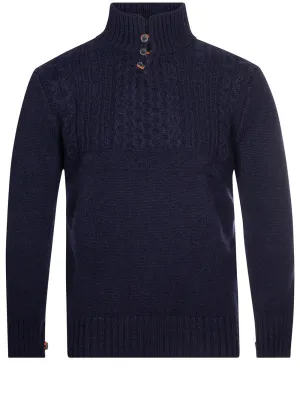 Mairtin Beag Button Up Knit Nocturne