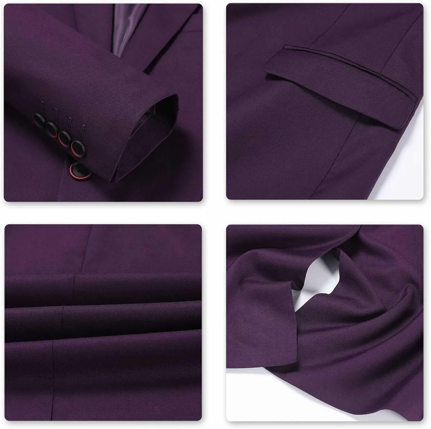 Mens 3 Piece Suit Dress Big and Tall Suit Slim Fit Balzer Jacket & Vest & Pants Set for Wedding Formal Prom Business