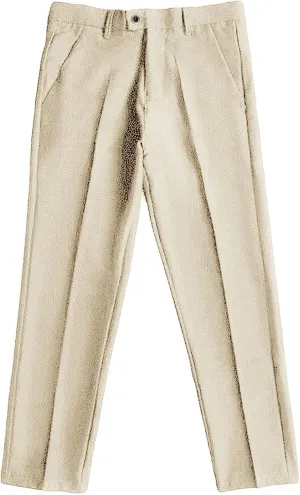 Men's Business Suit Pants Casual Pants Slim Fit Flex Flat Front Pant Stretch Tapered Chino Pants Trousers (30,Khaki)