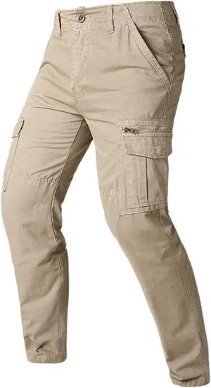 Men's Cargo Sweatpants Men's Drawstring Workwear Solid Colour Trousers Men's Casual Sports Slim Fit Pantalones Tacticos
