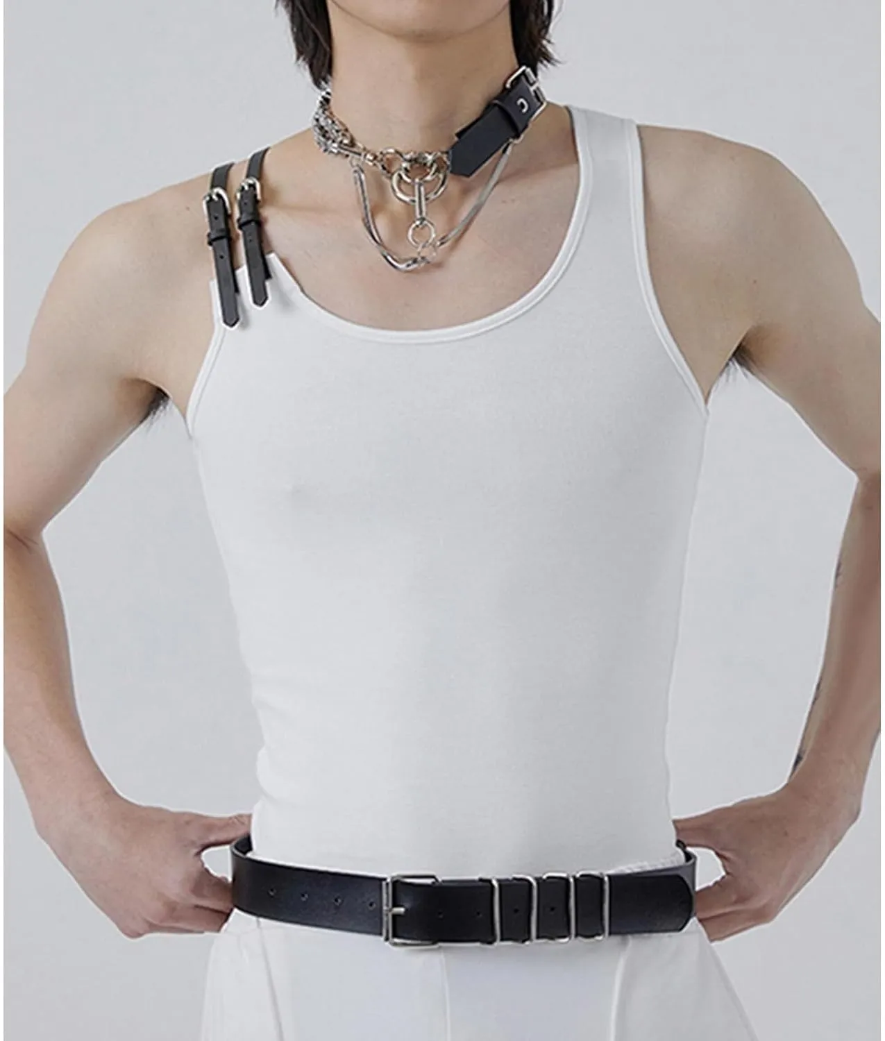 Men's Casual Sleeveless Tank Top Gym Workout Undershirt Summer Beach Workout Muscle Fit Shirts