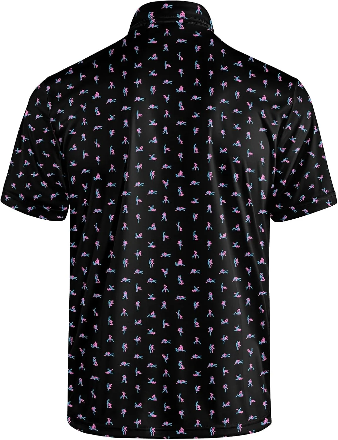 Men's Funny Golf Polo Shirts Quick-Dry Moisture Wicking Humorous Print Short Sleeve Shirt for Golf, Work & Summer