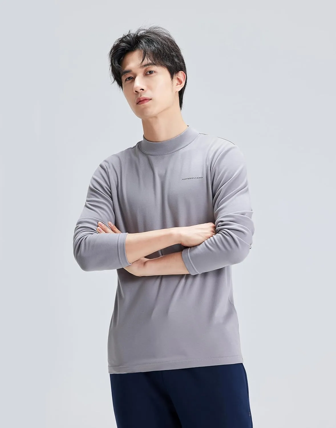Mens Half Turtleneck Long Sleeve Pullover Basic Designed Undershirt Warm Slim Fit T Shirt