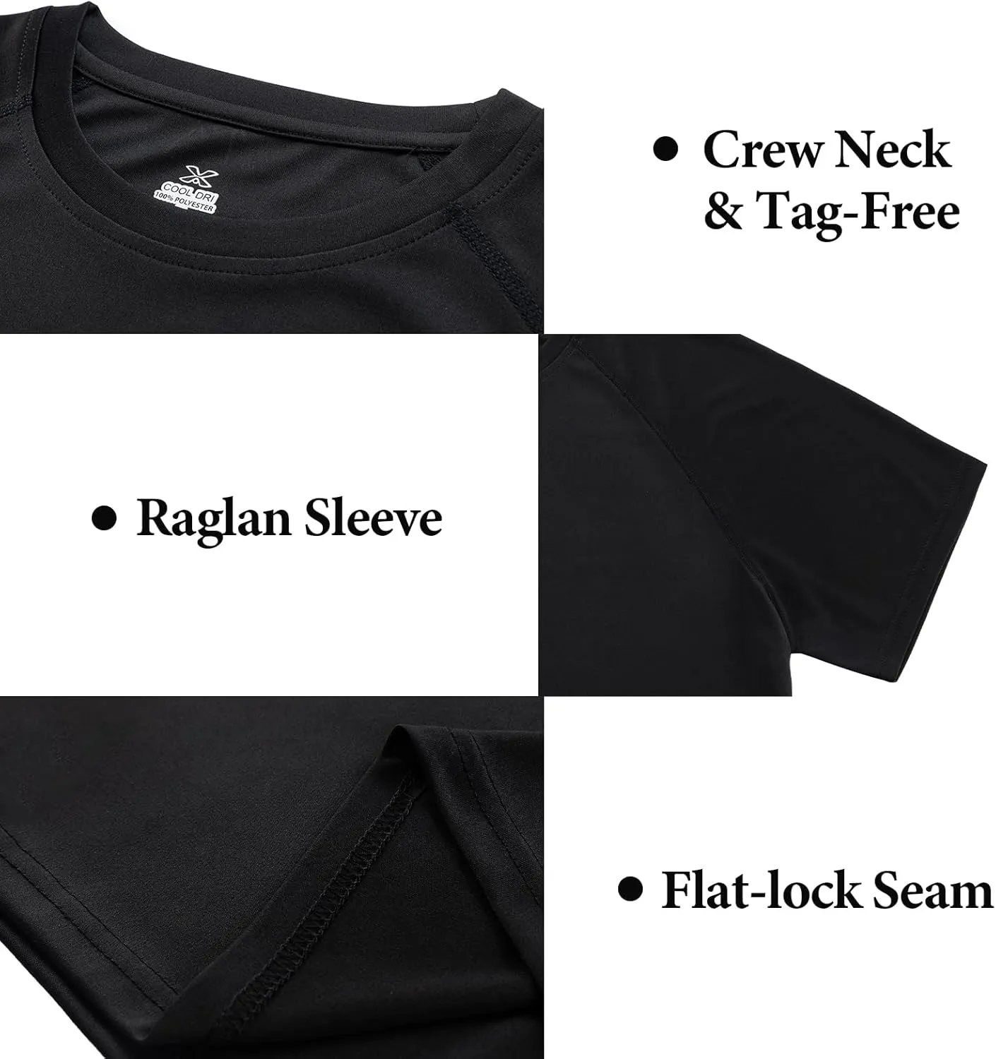 Mens Short Sleeve Outdoor Performance T-Shirt Quick Dry Crew UPF 50  Athletic Running Workout Fishing Top Shirts