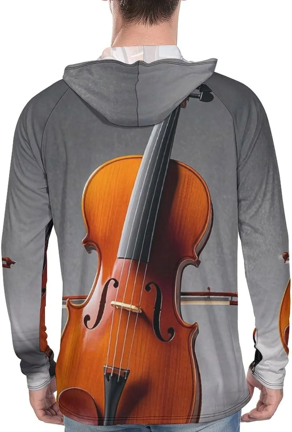 Men's UPF 50  Sun Protection Hoodie Outdoor UV Shirts Cello Model Kit Long Sleeve Quick Dry Fishing Hiking Shirt