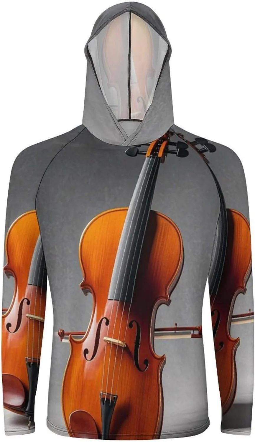 Men's UPF 50  Sun Protection Hoodie Outdoor UV Shirts Cello Model Kit Long Sleeve Quick Dry Fishing Hiking Shirt