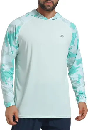 Men's UPF 50  Sun Protection Hoodie Shirts Long Sleeve Rash Guard Fishing Hiking SPF UV Shirt Quick Dry
