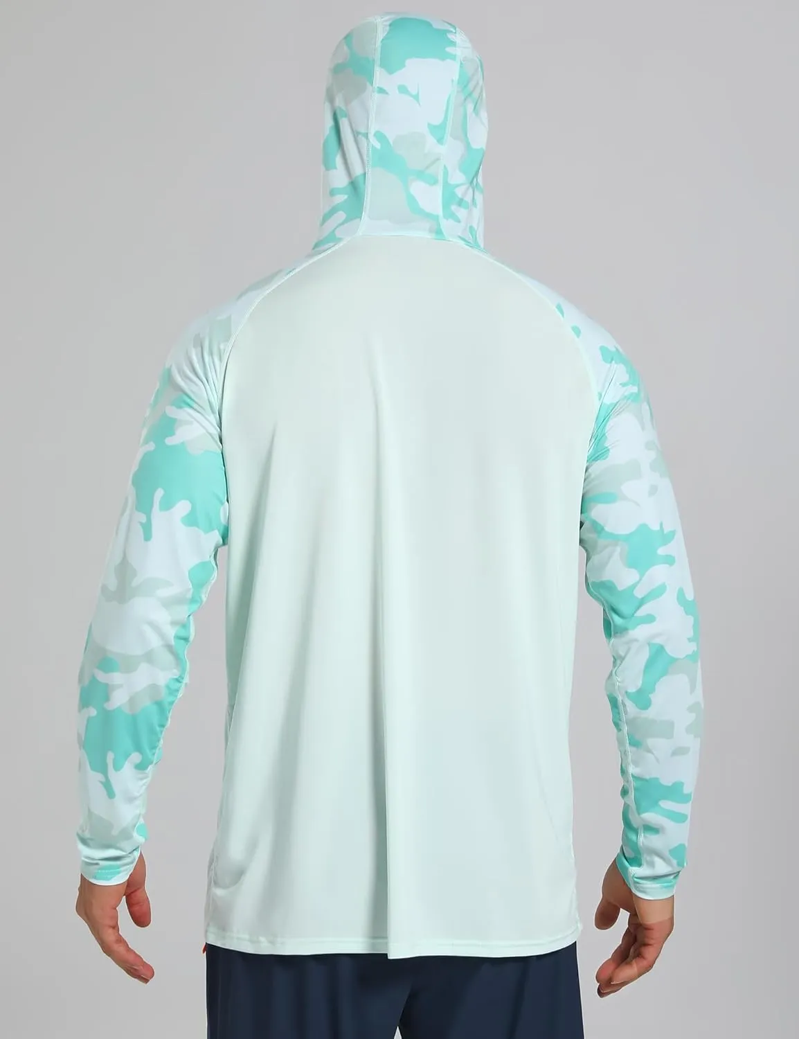 Men's UPF 50  Sun Protection Hoodie Shirts Long Sleeve Rash Guard Fishing Hiking SPF UV Shirt Quick Dry