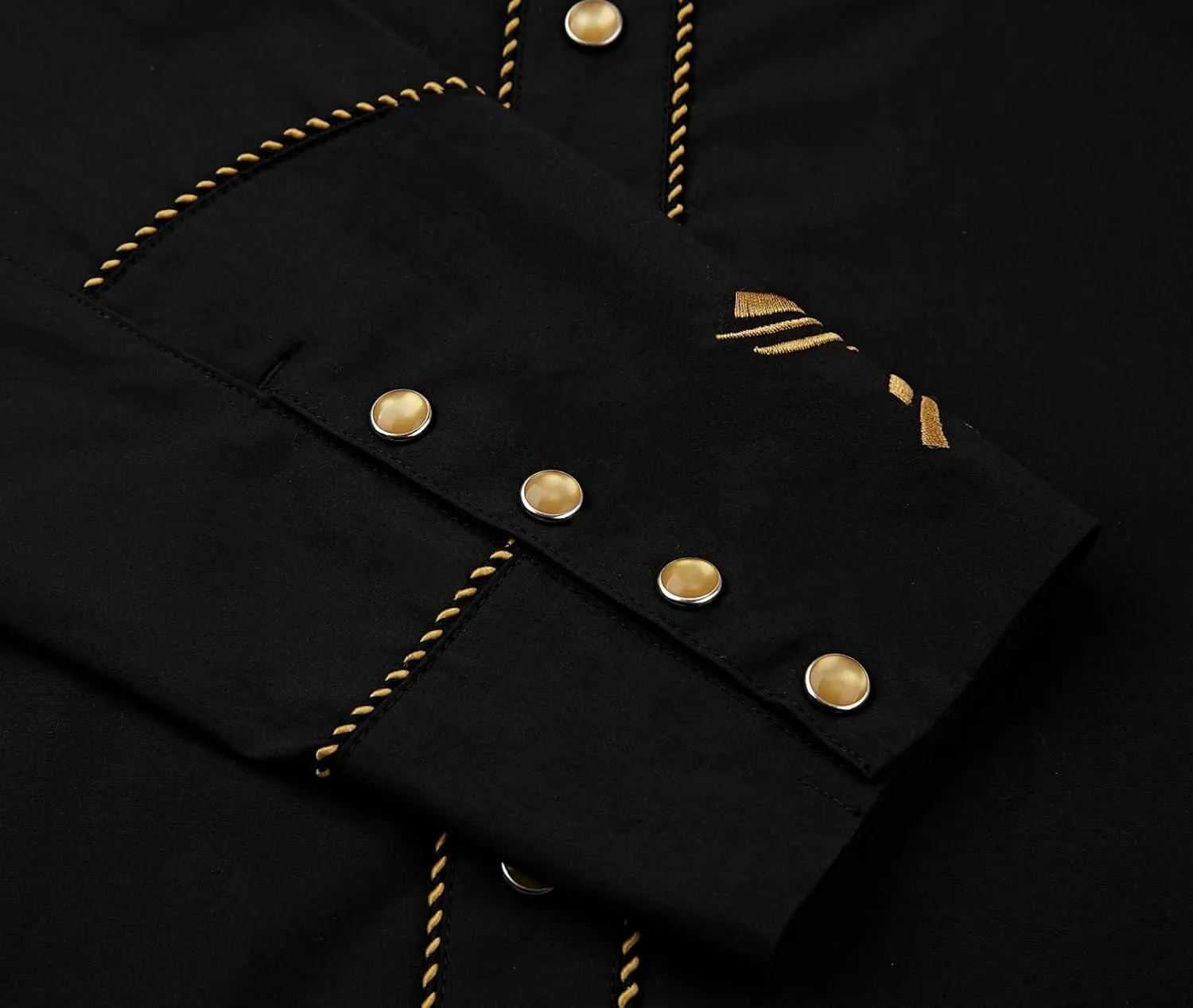 Men's Western Cowboy Shirt Embroidered Exquisite Long Sleeve Regular Fit Snap Button Down Shirts