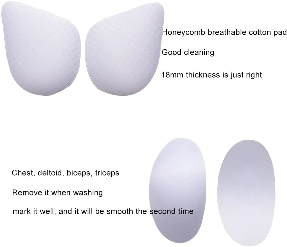 Muscle Body Shirts Padded Men Fake Deltoid Biceps Underwear Stretch Invisible Low Collar Undershirts