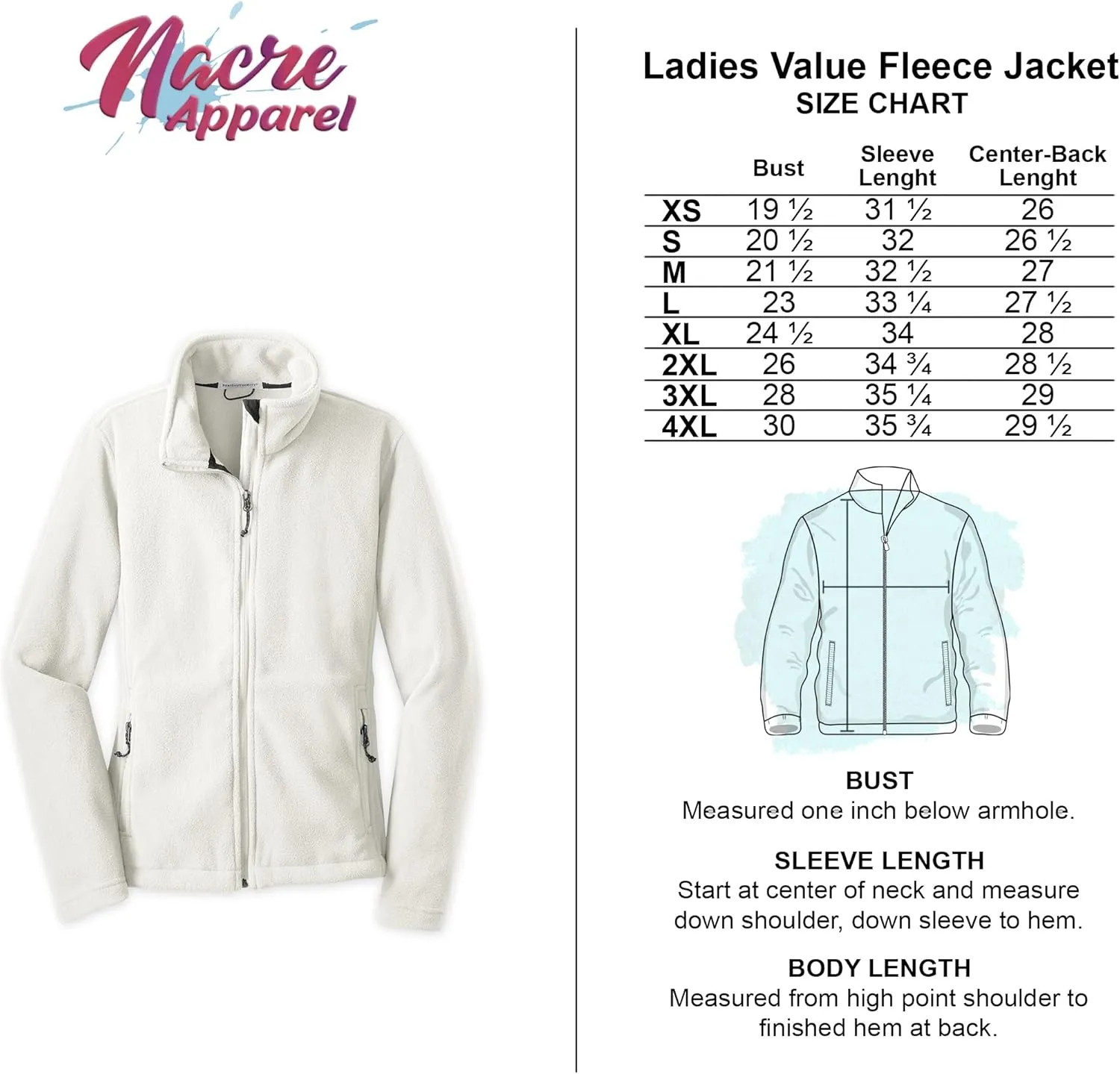 NACRE APPAREL Custom Embroidered Midweight Fleece Jacket for Men & Women Personalized Stethescope Print Jacket