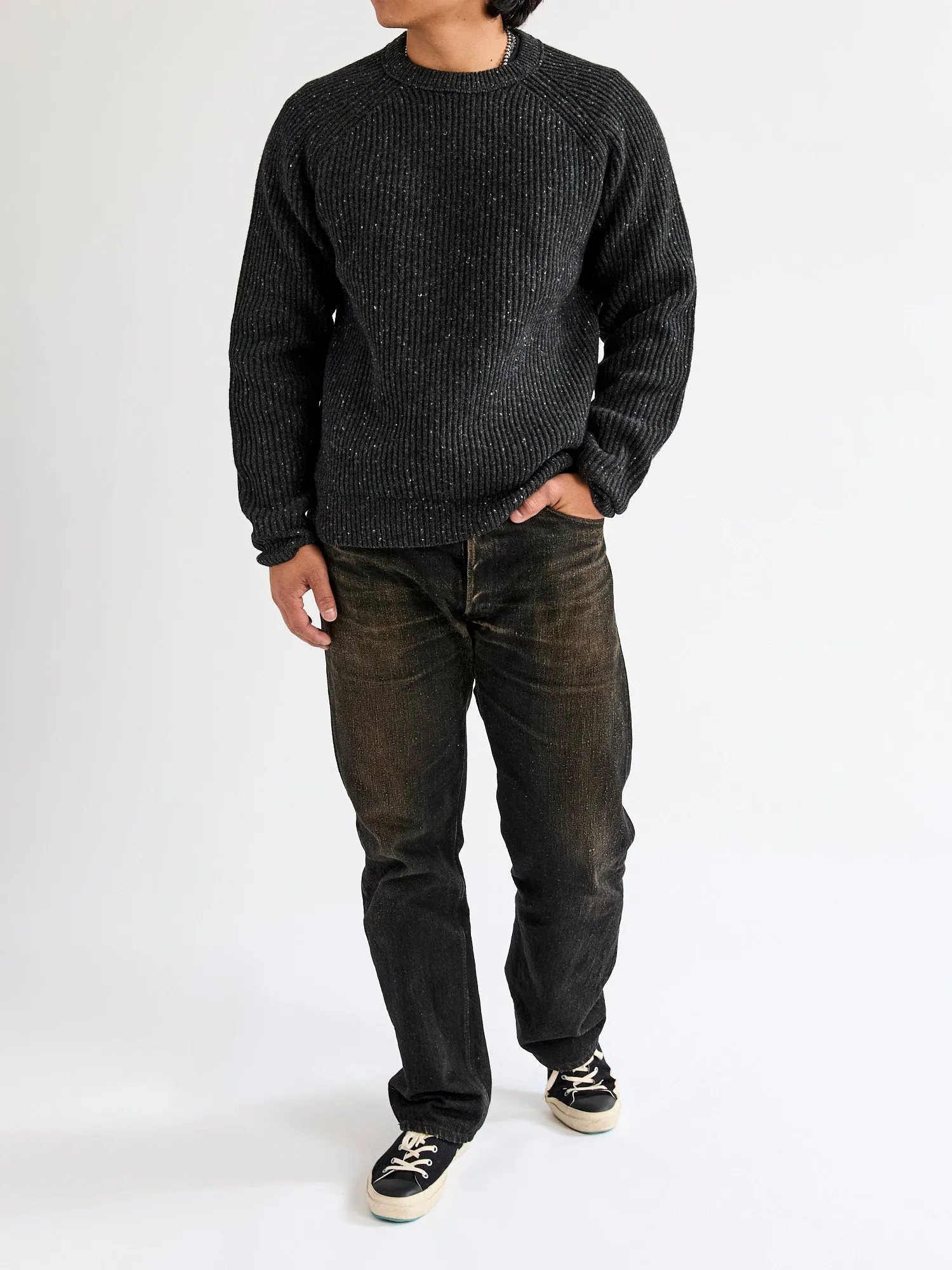 Nep Merino Kenny Crewneck in Black