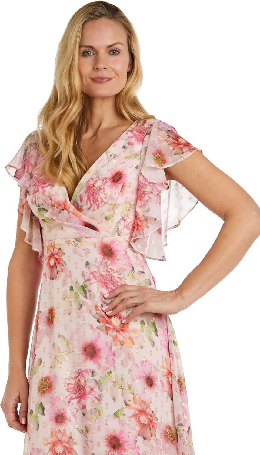 Nightway Women's Peach Blossom Maxi Dress