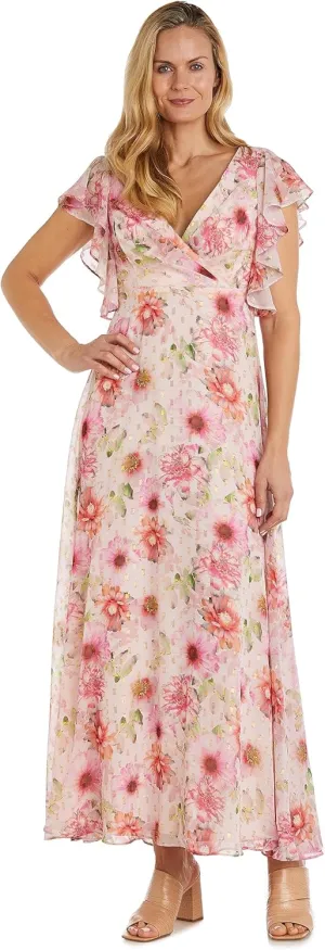 Nightway Women's Peach Blossom Maxi Dress