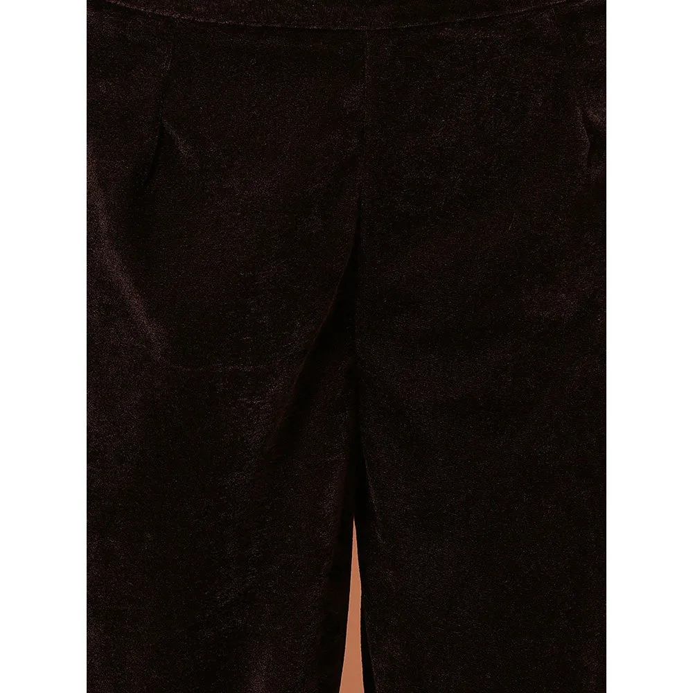 NUHH Toasted Coffee Kurta, Pant & Dupatta (Set of 3)