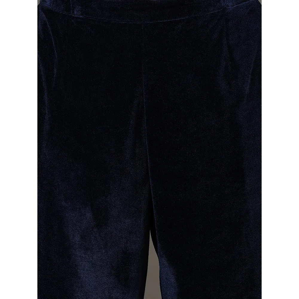 NUHH True Navy Kurta, Pant & Dupatta (Set of 3)