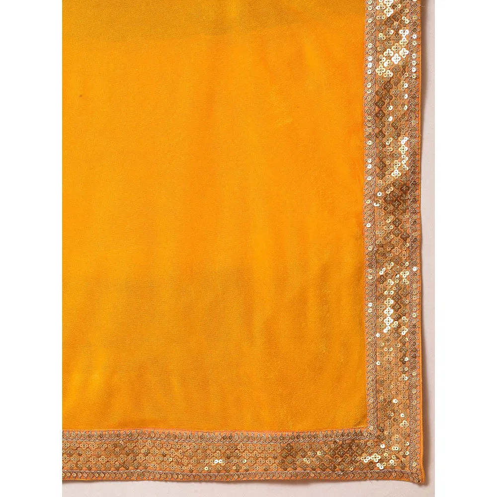 NUHH Winter wheat Kurta, Pant with a Velvet Shawl (Set of 3)