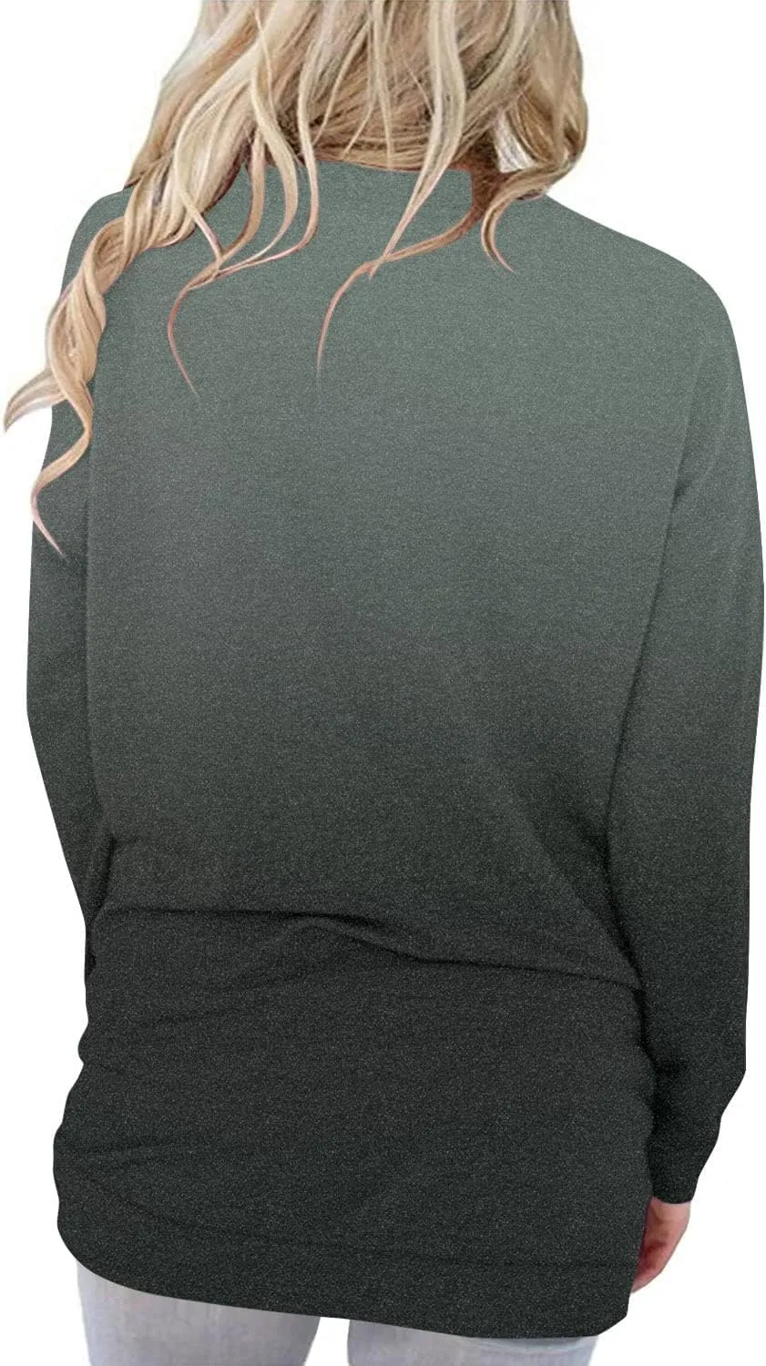 ONLYSHE Womens Crewneck Sweatshirt Casual Loose Fitting Tops Long Sleeve T Shirt