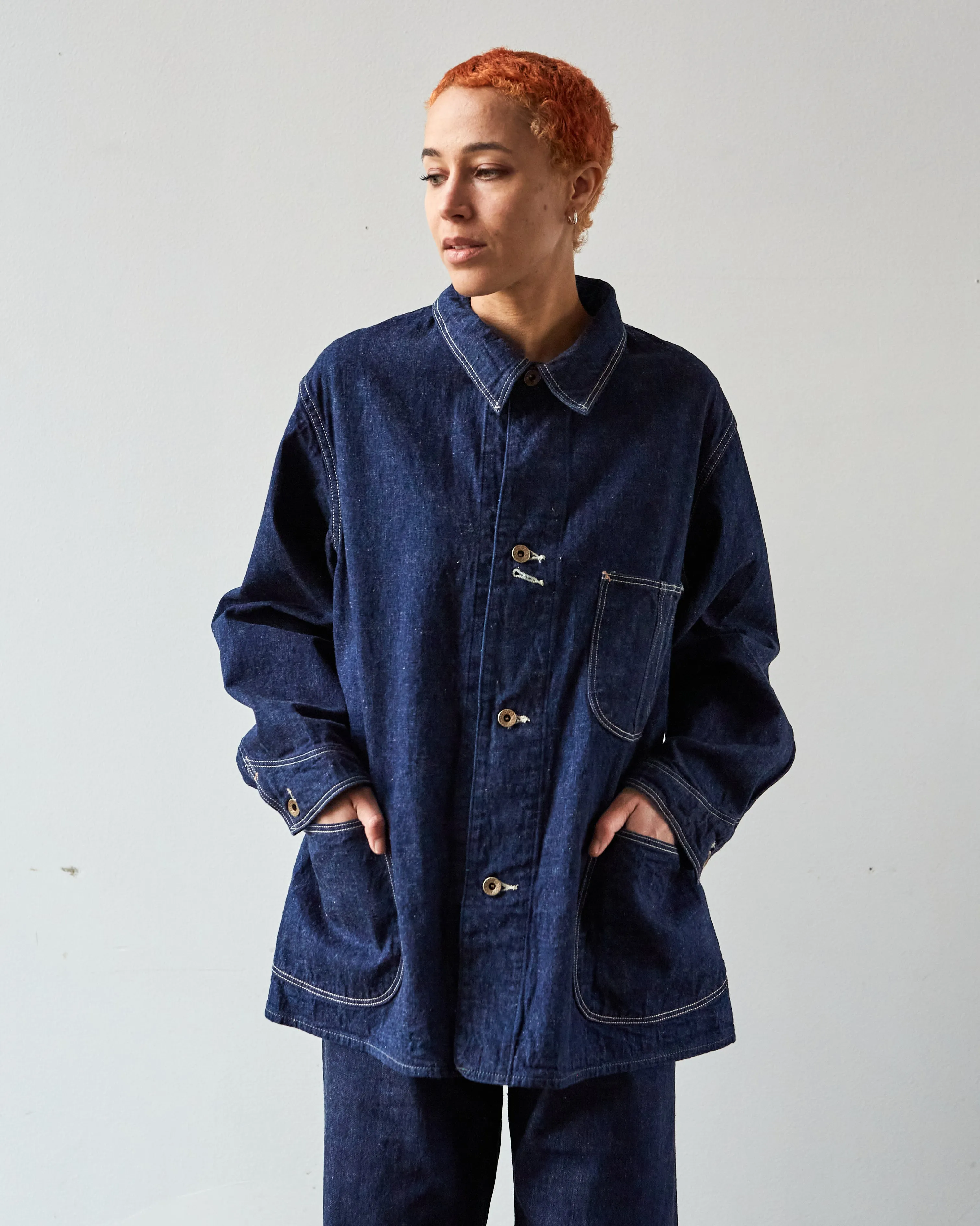 OrSlow 9oz Denim Coverall, One Wash