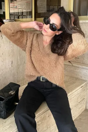 Queencii  Pauline Sweater Brown