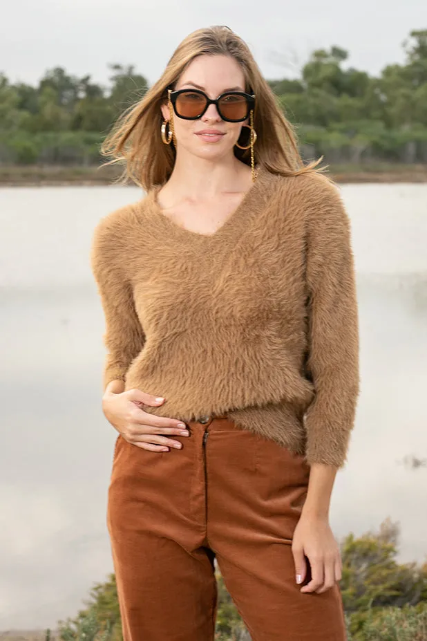 Queencii  Pauline Sweater Brown