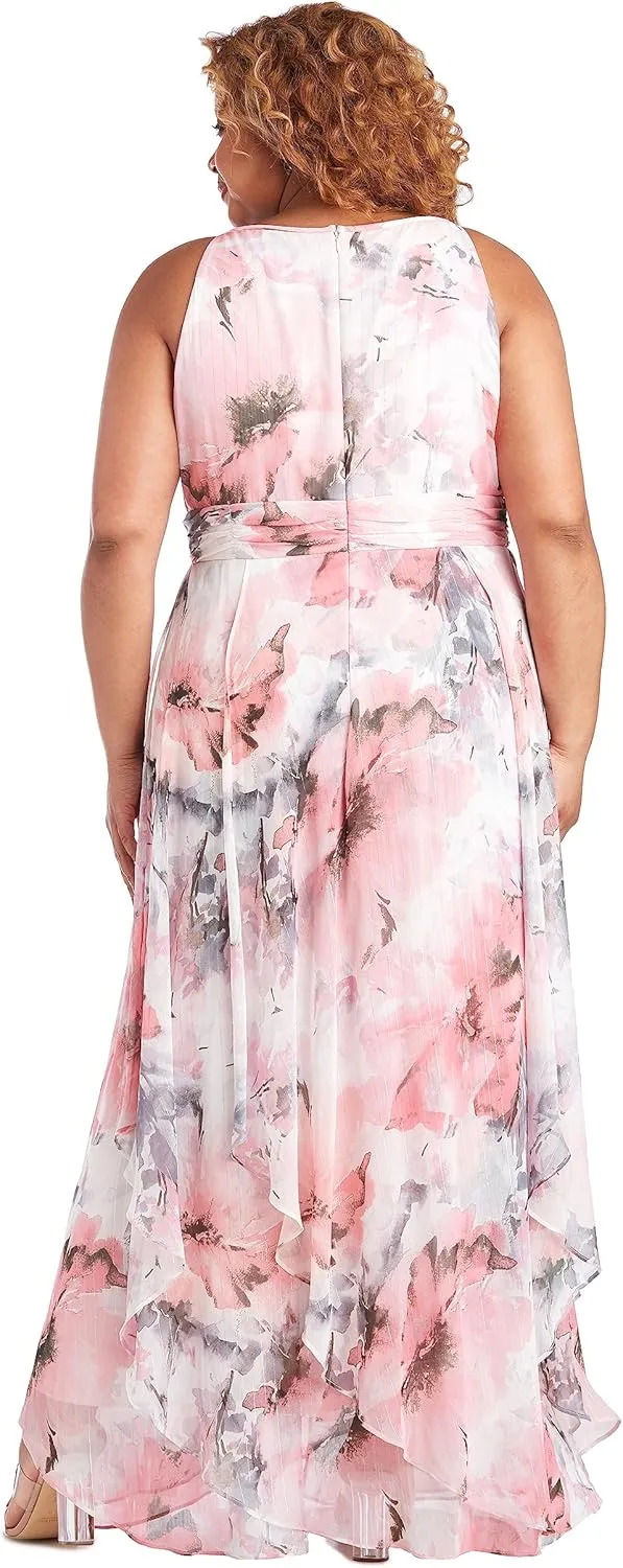 R&M Richards Womens Metallic Maxi Maxi Dress