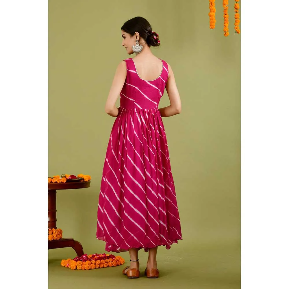 Rangpur Women Pink Leheriya (Set of 2)